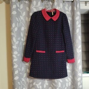 Kan Fei Long Sleeved Mini Shift Dress size L